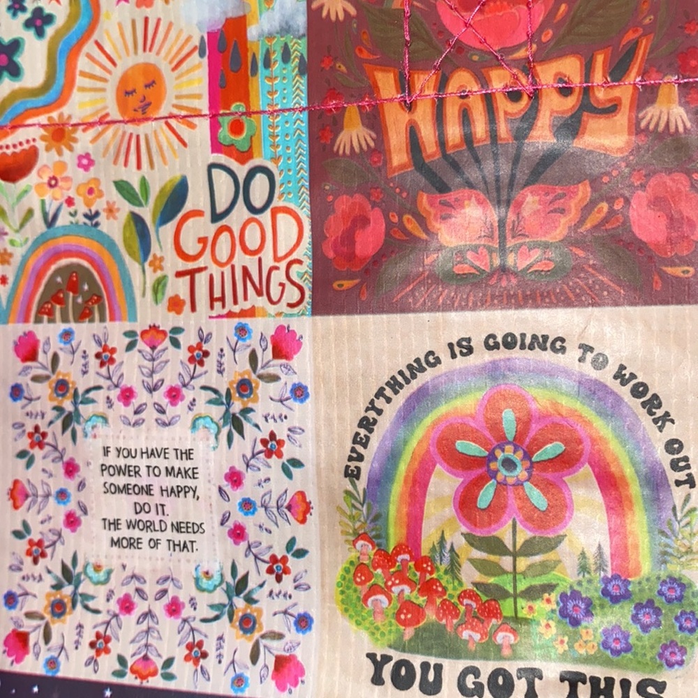 3/$15 NEW boho inspirational reusable bag - Picture 5 of 7